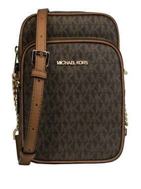 NWT Michael Kors Brown Jet Set Crossbody